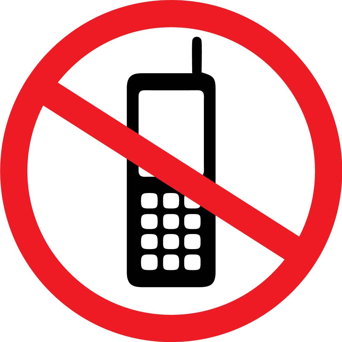 No Mobile Phones Decal