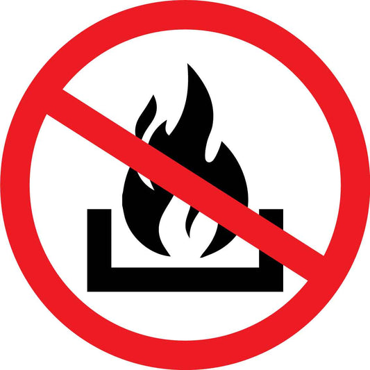 No Open Fires Decal