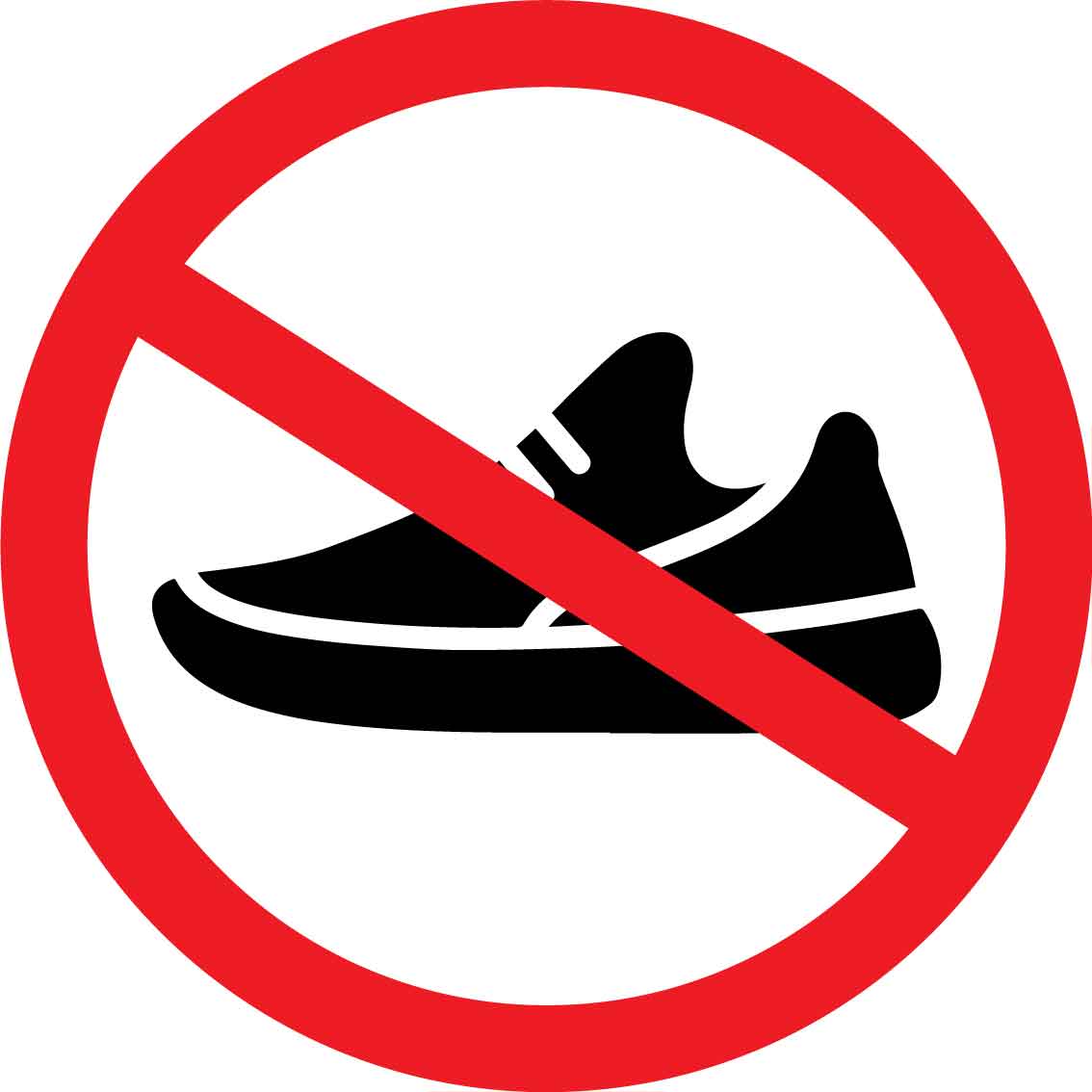 No Footwear Decal – New Signs