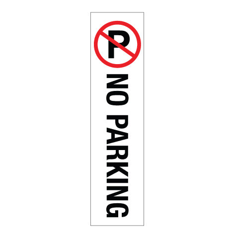 No Parking -  Corflute Bollard Cover