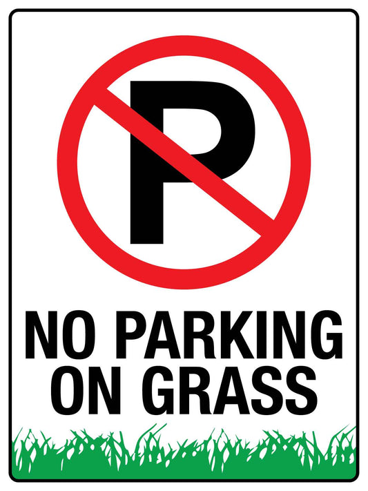 No Parking On Grass Icon Sign