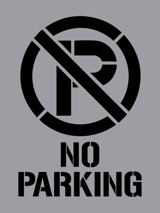 No Parking Symbol - Aluminium Composite Stencil