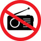 No Radios Decal