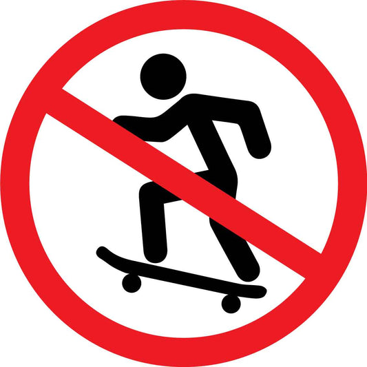 No Skating Decals