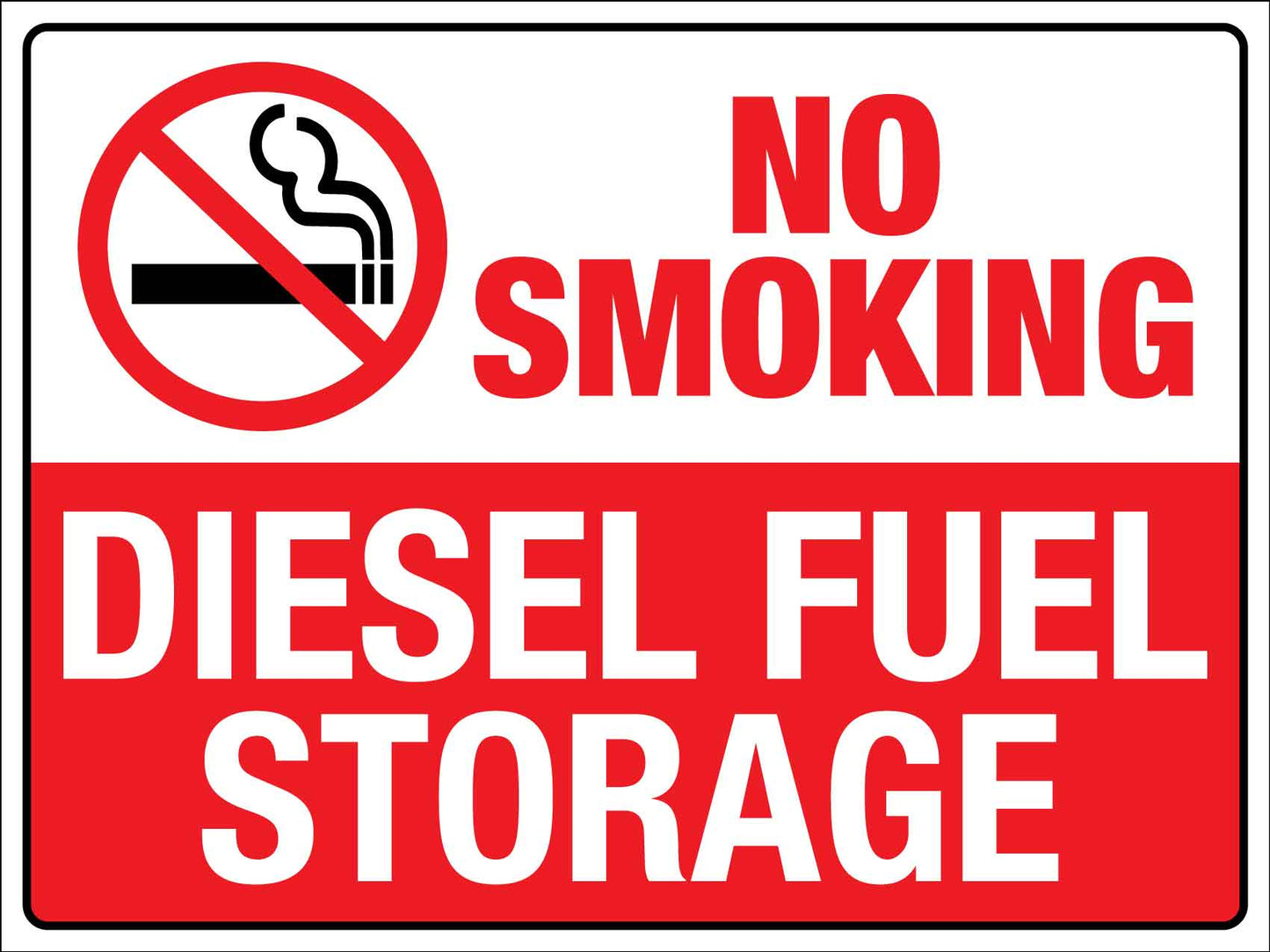 No Smoking Diesel Fuel Storage Sign