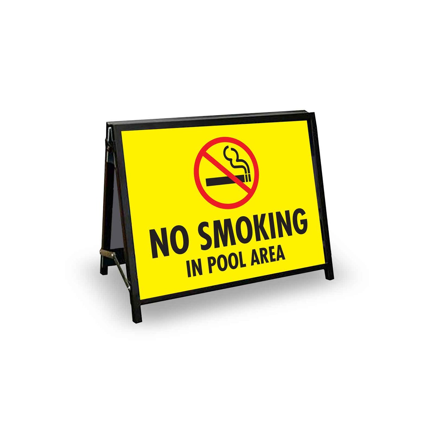 A-Frame Landscape Black - No Smoking In Pool Area Corflute Inserts