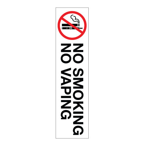 No Smoking No Vaping -  Corflute Bollard Cover