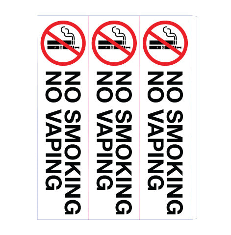 No Smoking No Vaping -  Corflute Bollard Cover