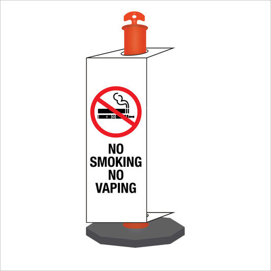No Smoking No Vaping - Corflute Bollard Traffic Signs