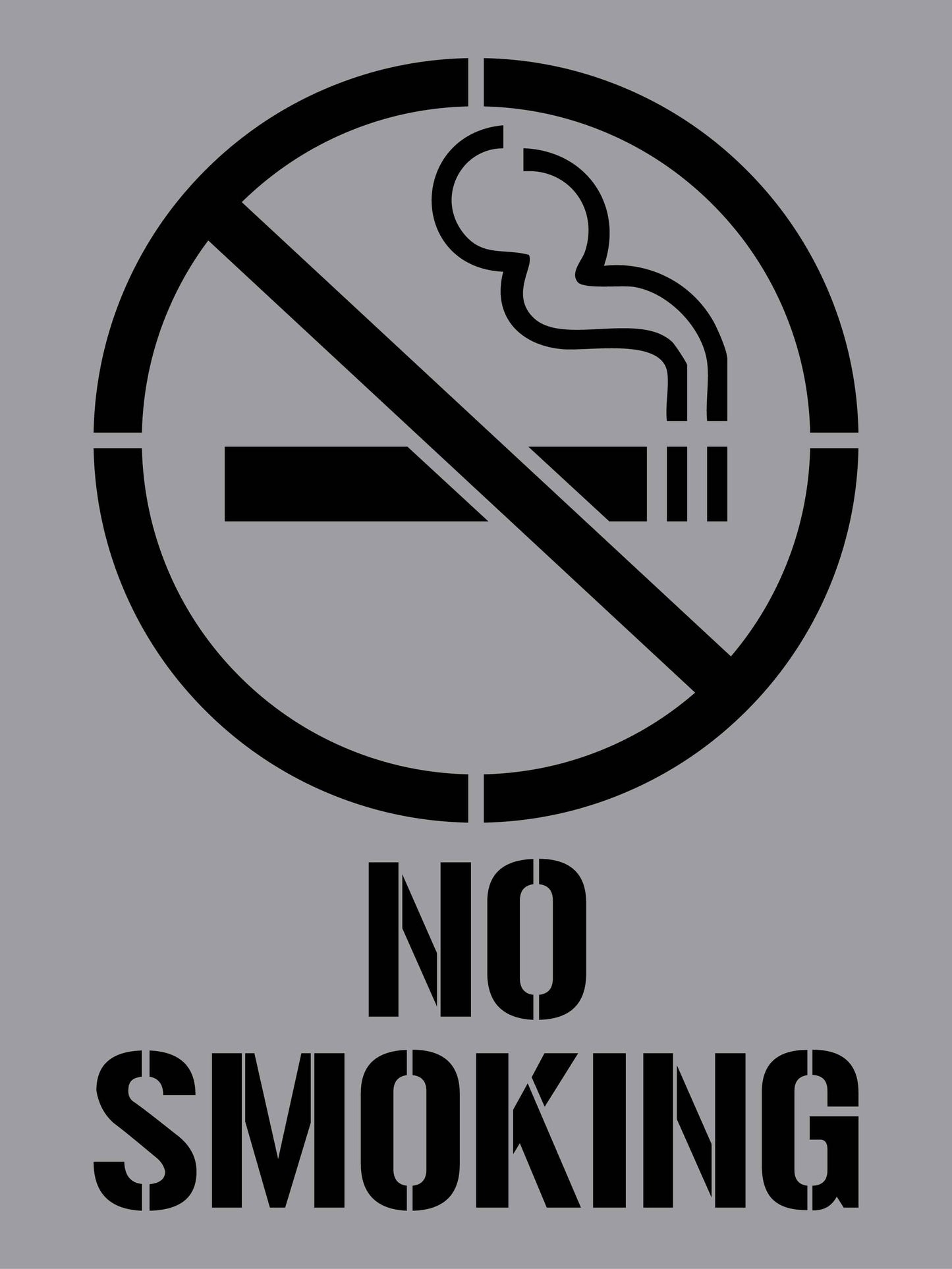No Smoking - Aluminium Composite Stencil