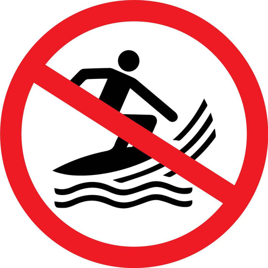 No Surfing Decals