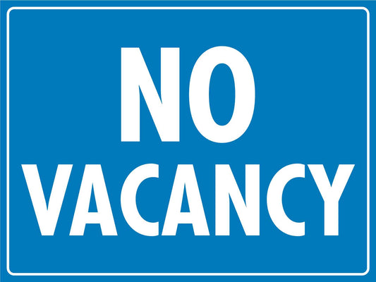 No Vacancy Sign