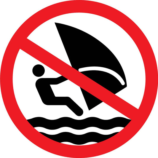 No Wind Surfing Decal
