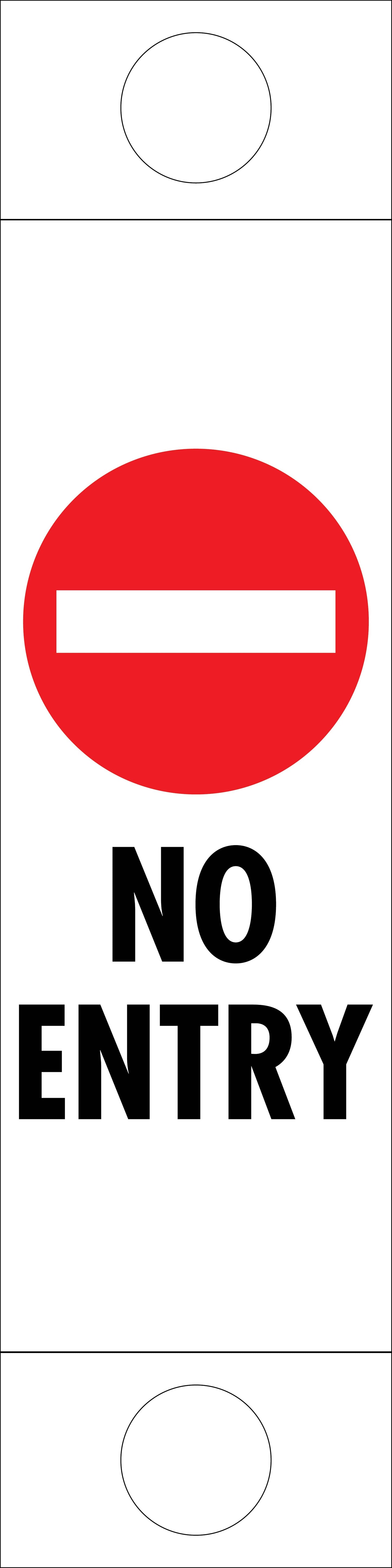 No Entry - Corflute Bollard Traffic Signs