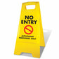 Yellow A-Frame - No Entry Authorised Personnel Only