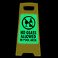 Glow In The Dark - Yellow A-Frame - No Glass Allowed In Pool Area