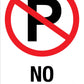 No Parking - Corflute Bollard Traffic Signs