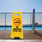 Yellow A-Frame - No Smoking In Pool Area