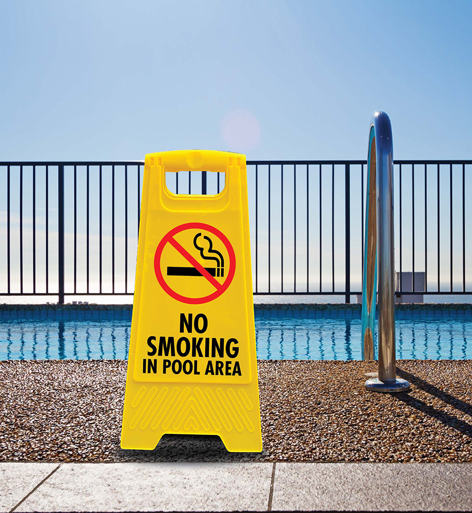 Yellow A-Frame - No Smoking In Pool Area