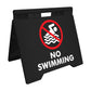 No Swimming - Evarite A-Frame Sign