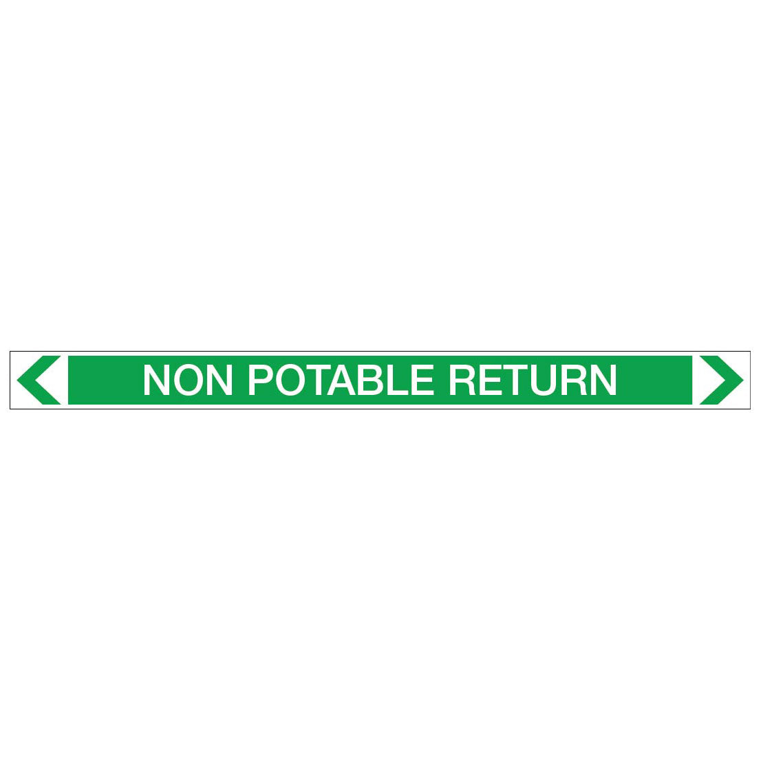 Water - Non Potable Return - Pipe Marker Sticker