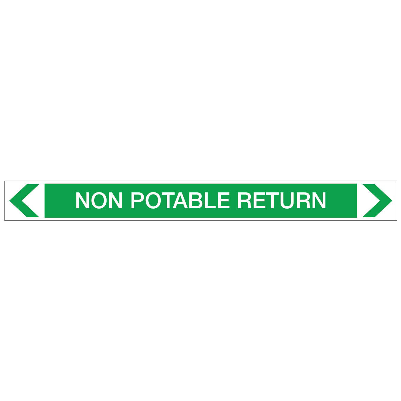 Water - Non Potable Return - Pipe Marker Sticker