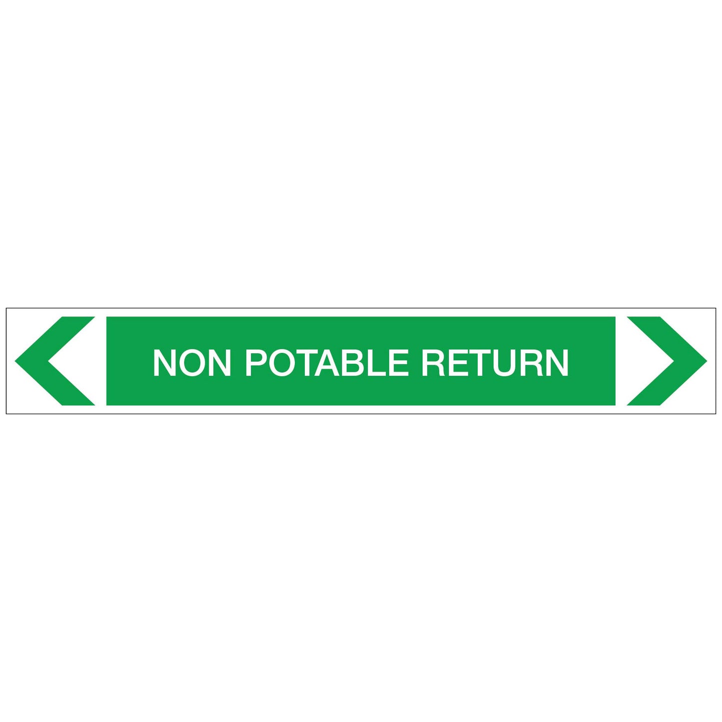 Water - Non Potable Return - Pipe Marker Sticker