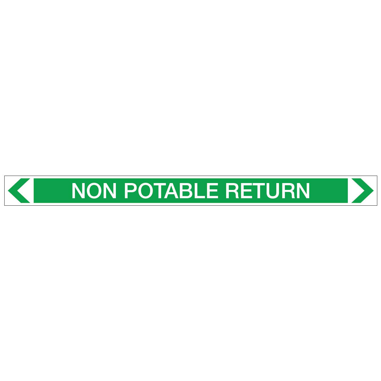 Water - Non Potable Return - Pipe Marker Sticker