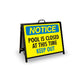 A-Frame Landscape Black - Notice Pool Is Closed At This Time Keep Out Corflute Inserts