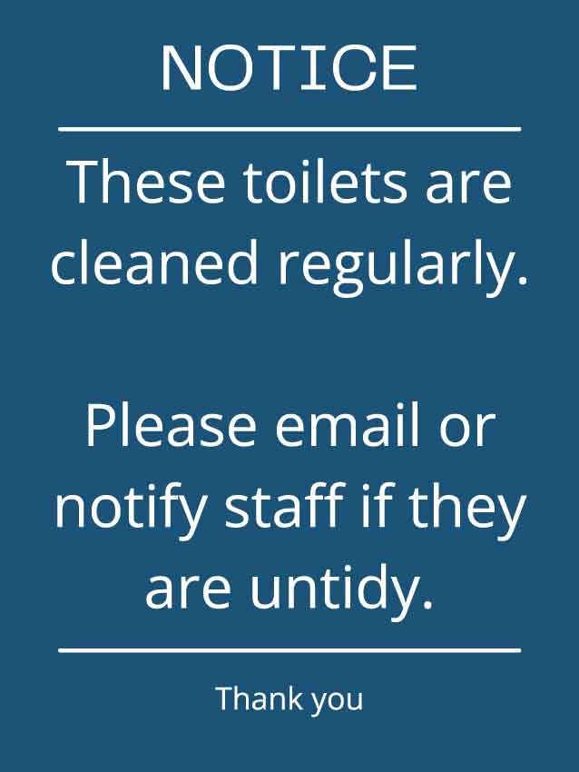 Charlotte - Notice These Toilets Are Cleaned Regularly