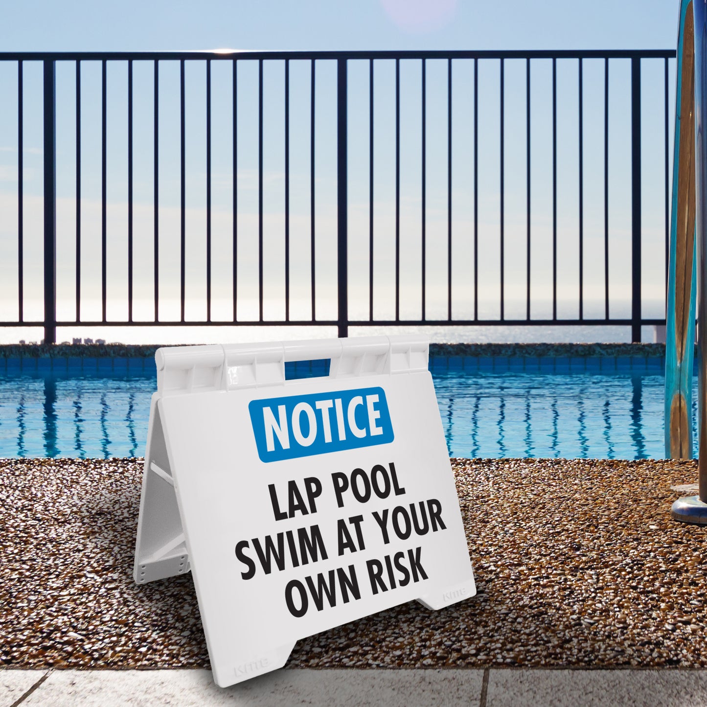 Notice Lap Pool - Evarite A-Frame Sign