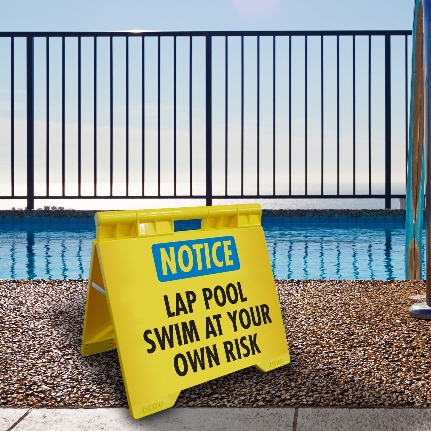 Notice Lap Pool - Evarite A-Frame Sign