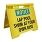 Notice Lap Pool - Evarite A-Frame Sign