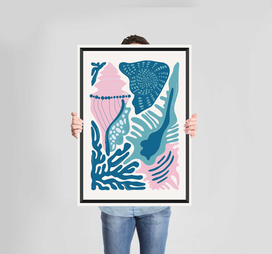 Ocean Mood Coral Shells Poster Wall Art Prints