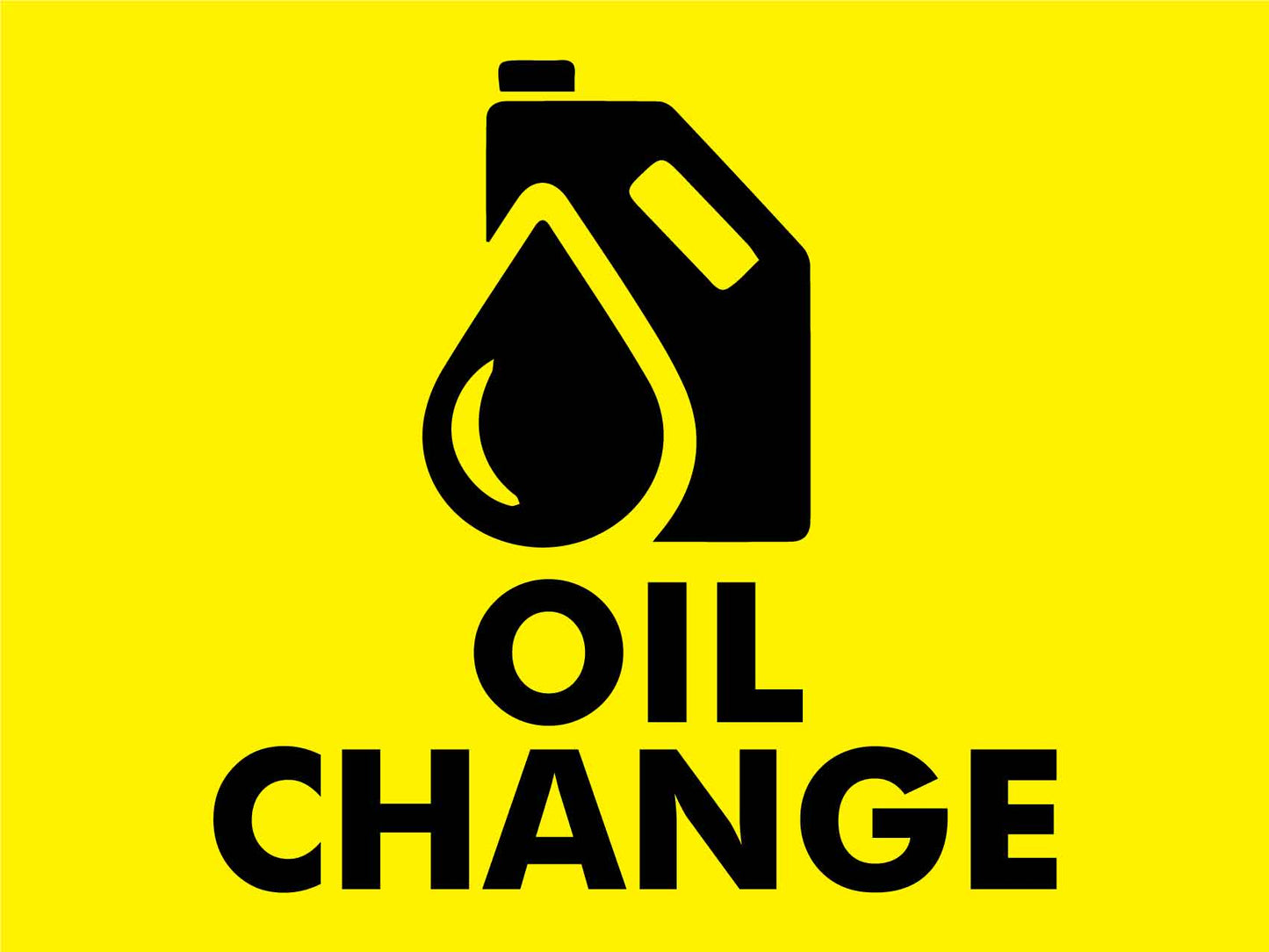 Oil Change Sign