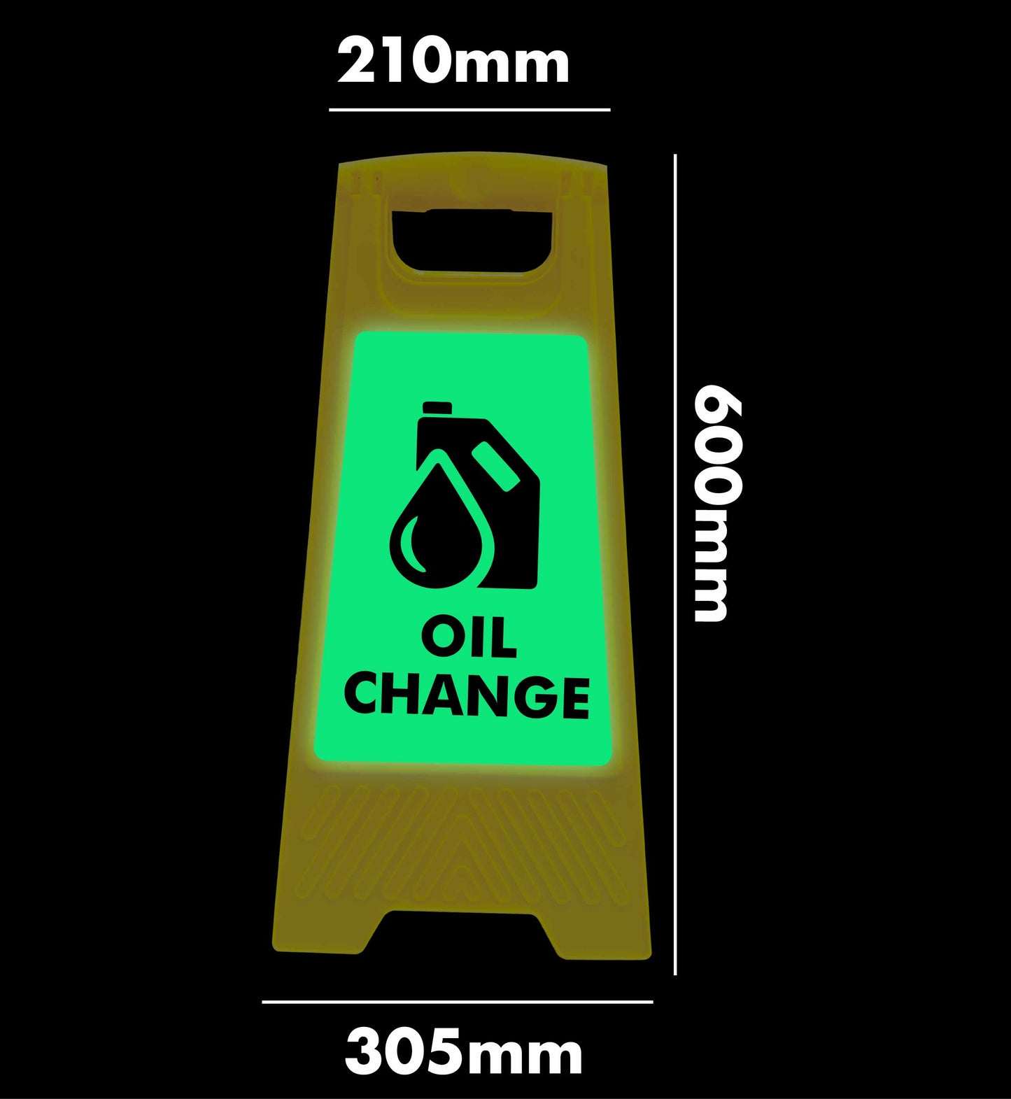 Glow In The Dark - Yellow A-Frame - Oil Change