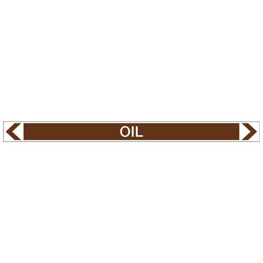 Oils - Oil - Pipe Marker Sticker