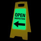 Glow In The Dark - Yellow A-Frame - Open Inspection Left Arrow