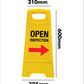 Yellow A-Frame - Open Inspection Right Arrow