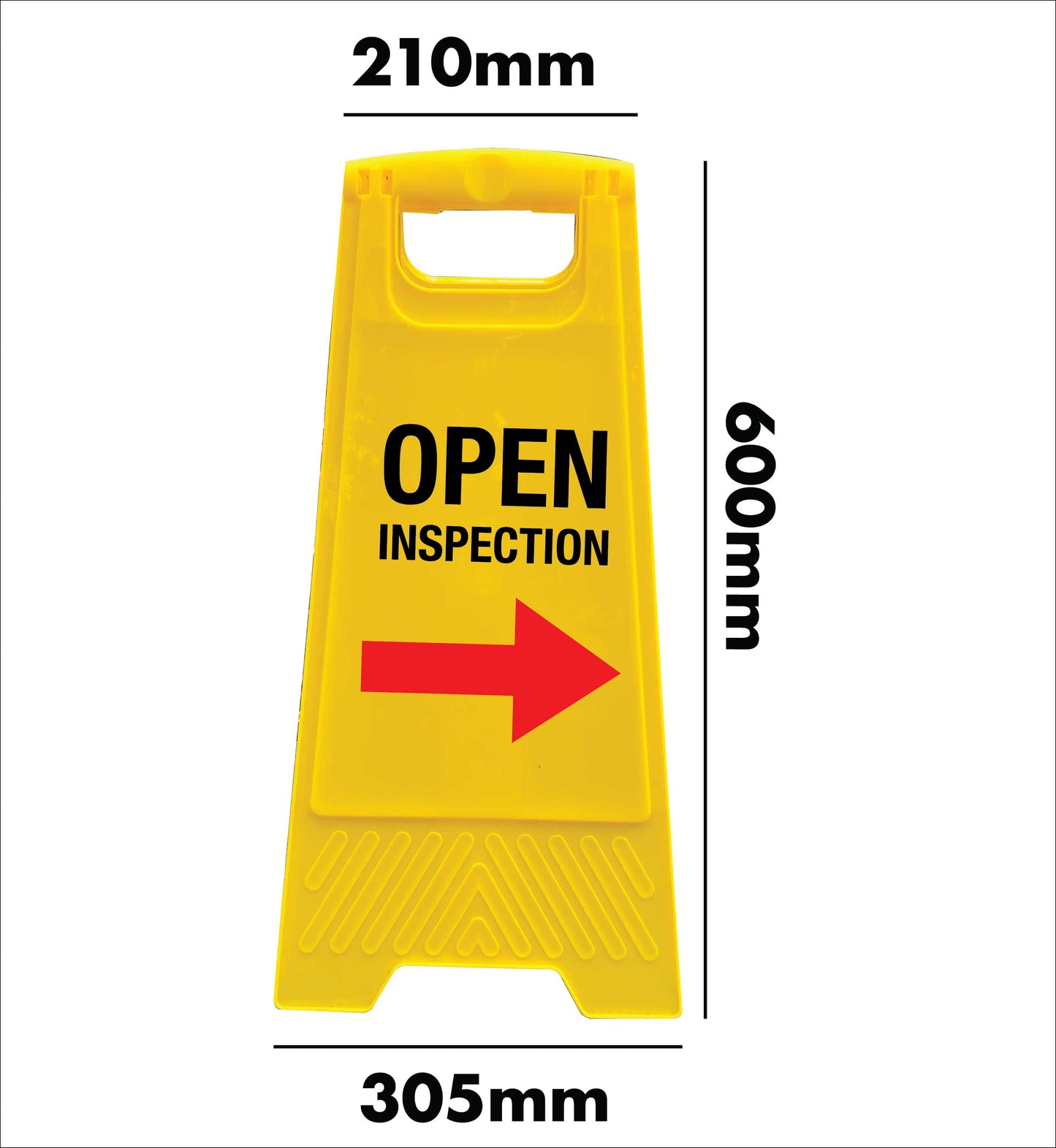 Yellow A-Frame - Open Inspection Right Arrow