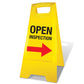 Yellow A-Frame - Open Inspection Right Arrow