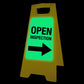Glow In The Dark - Yellow A-Frame - Open Inspection Right Arrow