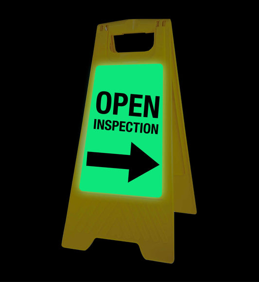 Glow In The Dark - Yellow A-Frame - Open Inspection Right Arrow