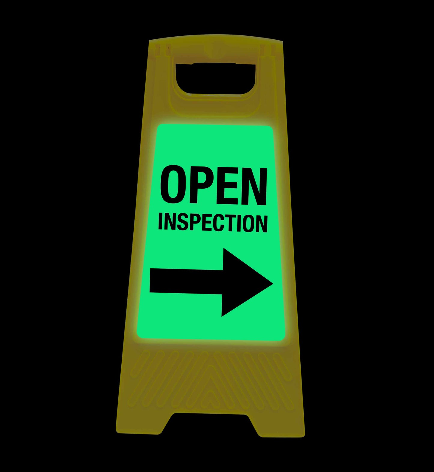 Glow In The Dark - Yellow A-Frame - Open Inspection Right Arrow