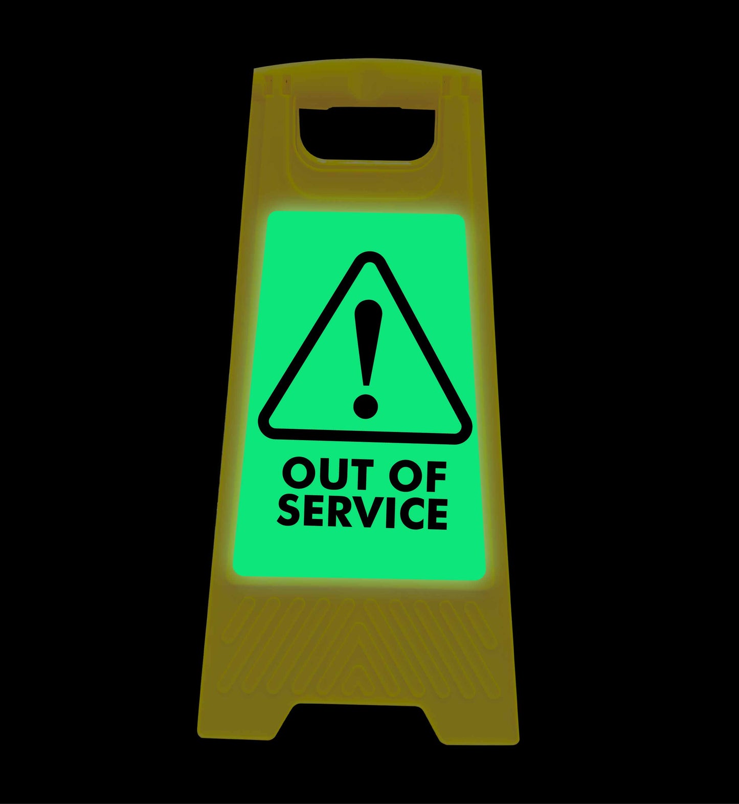 Glow In The Dark - Yellow A-Frame - Out Of Service