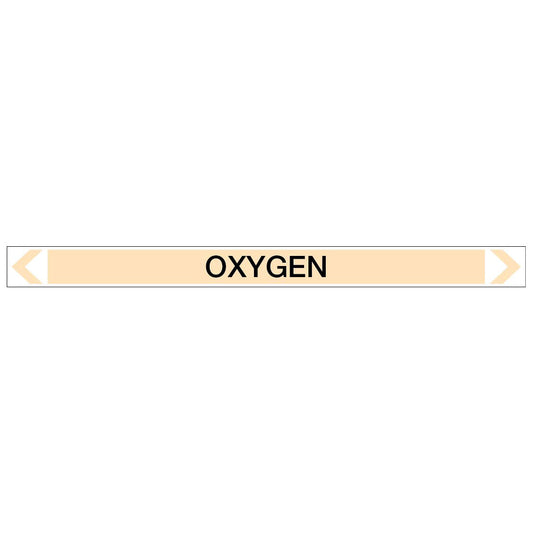 Gases - Oxygen - Pipe Marker Sticker