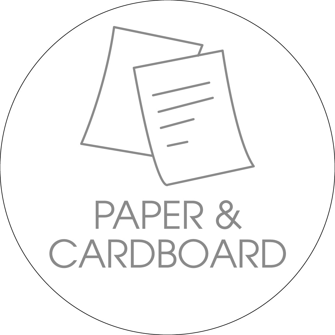 Paper & Cardboard Grey Circle Bin Sticker