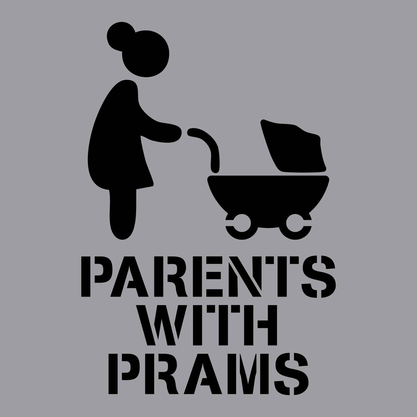 Parents With Prams - Aluminium Composite Stencil