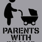 Parents With Prams - Aluminium Composite Stencil