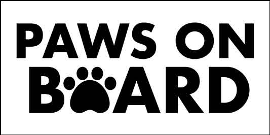 Paws On Board Car Bumper Stickers